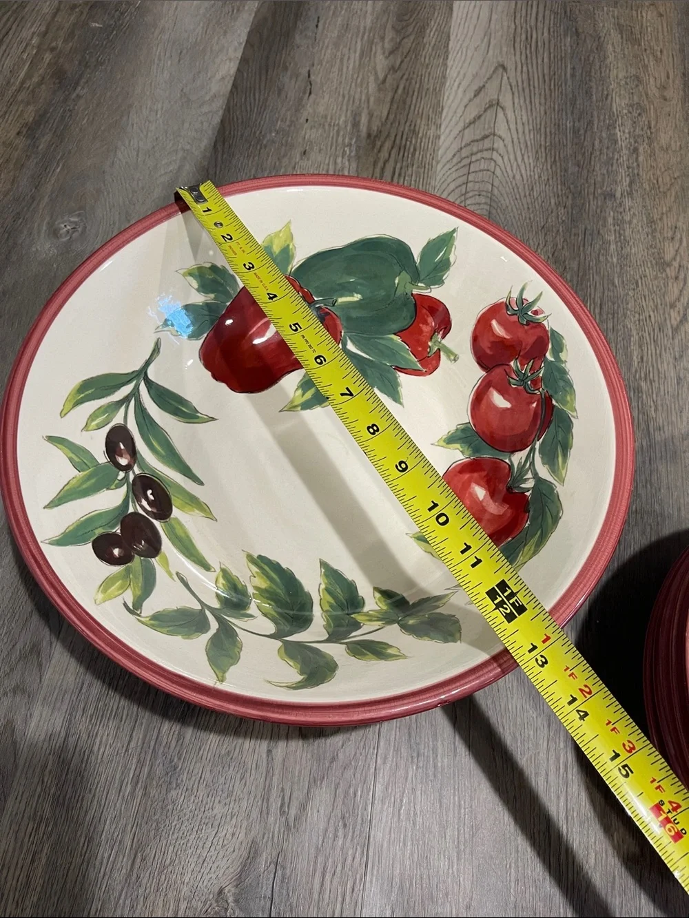 Williams-Sonoma ceramic Italian Vegetables Herbs Pasta Serving bowls set of 5